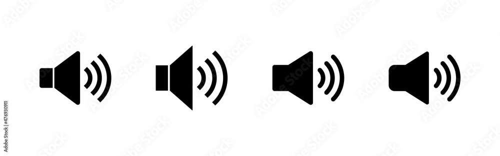 Speaker icons set. volume sign and symbol. loudspeaker icon. sound symbol Speaker icons set. volume sign and symbol. loudspeaker icon. sound symbol