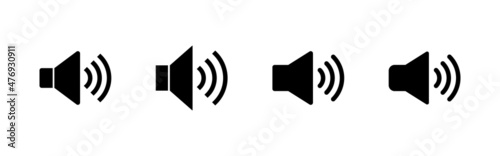 Speaker icons set. volume sign and symbol. loudspeaker icon. sound symbol