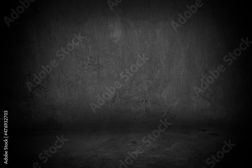 Fototapeta Naklejka Na Ścianę i Meble -  Old wall texture cement dark black gray  background abstract grey color design are light with white gradient background.