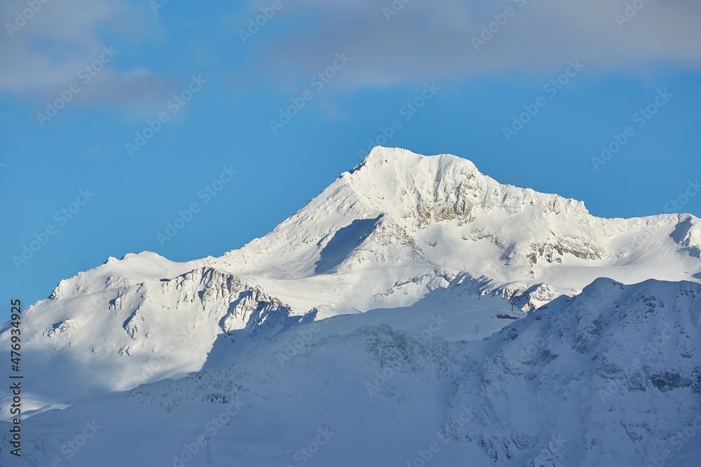 Mountains covered with snow