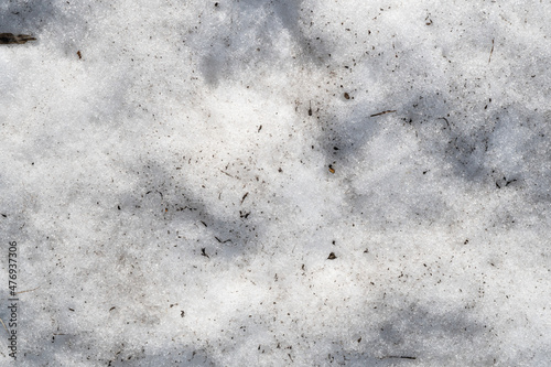 Texture of dirty spring snow