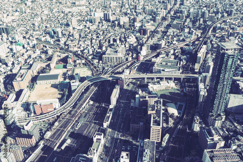 Naklejka premium 大阪の都市風景
