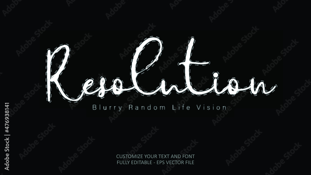 Obraz premium Resolution Blurry Random Life Vision Black Dark Flat Background Editable Text Effect