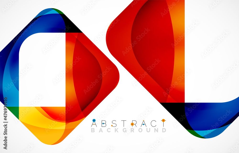 Minimal background. Abstract square shape with round corners created with wavy forms. Vector Illustration For Wallpaper, Banner, Background, Landing Page Minimal background. Abstract square shape with round corners created with wavy forms. Vector Illustration For Wallpaper, Banner, Background, Landing Page