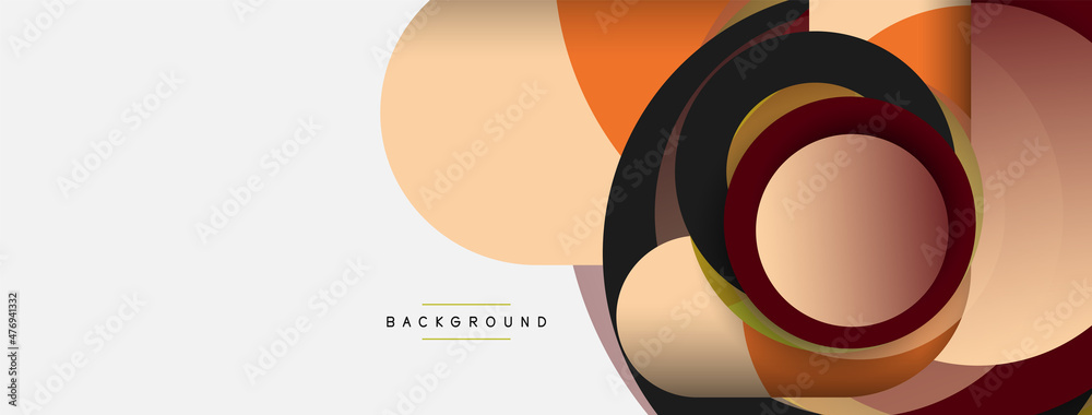 Circle and round shapes abstract background. Vector illustration for wallpaper banner background or landing page Circle and round shapes abstract background. Vector illustration for wallpaper banner background or landing page