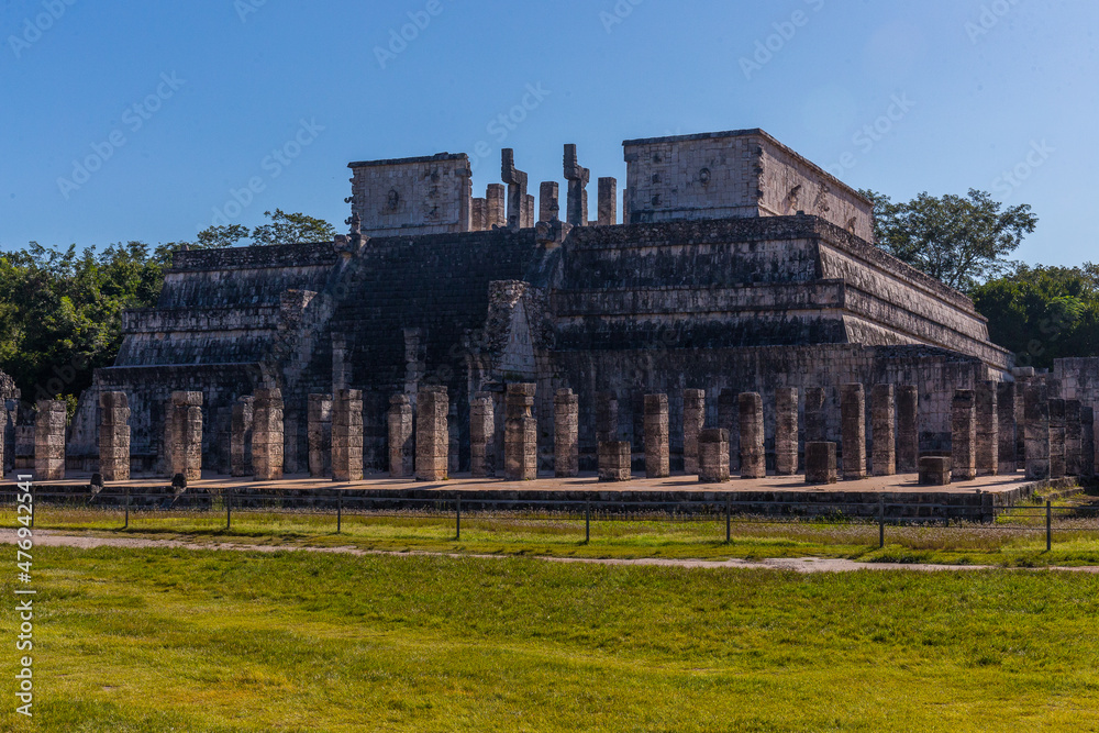 Temple of the Warriors in Chichen Itza, Quintana Roo, Mexico