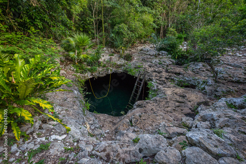 Slika na platnu Cenote Cavalera also called temple of Doom, Tulum, Mexico
