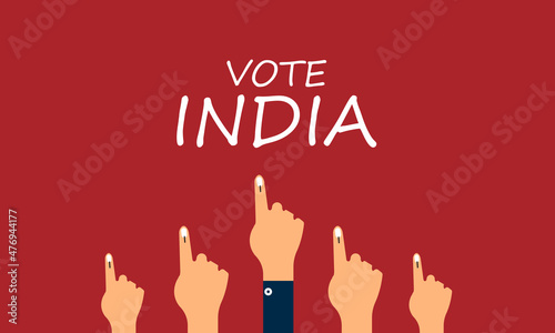 January 25 - National Voters Day. Creative illustration for banner, poster, tshirt, card.
