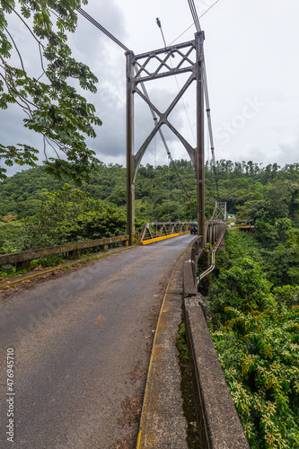Metal bridge on the way to Volcano Arenal and La Fortuna, Costa Rica.