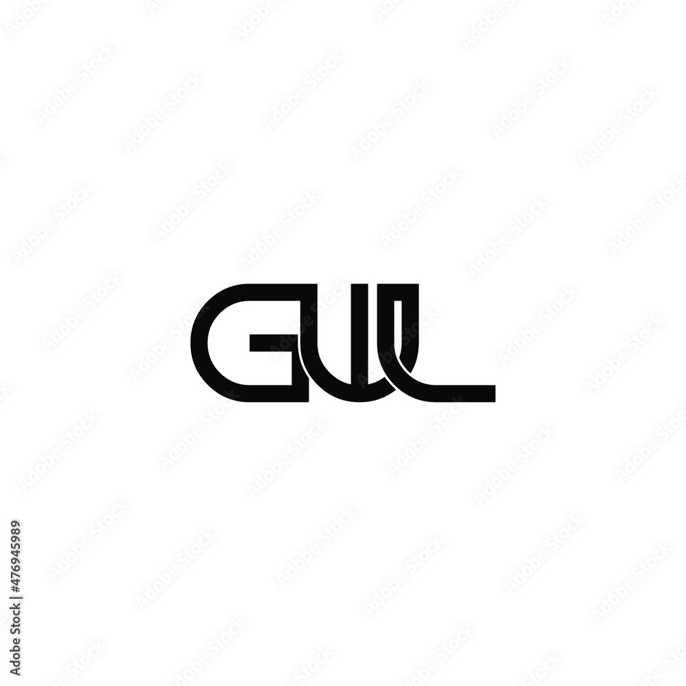 gwl letter initial monogram logo design