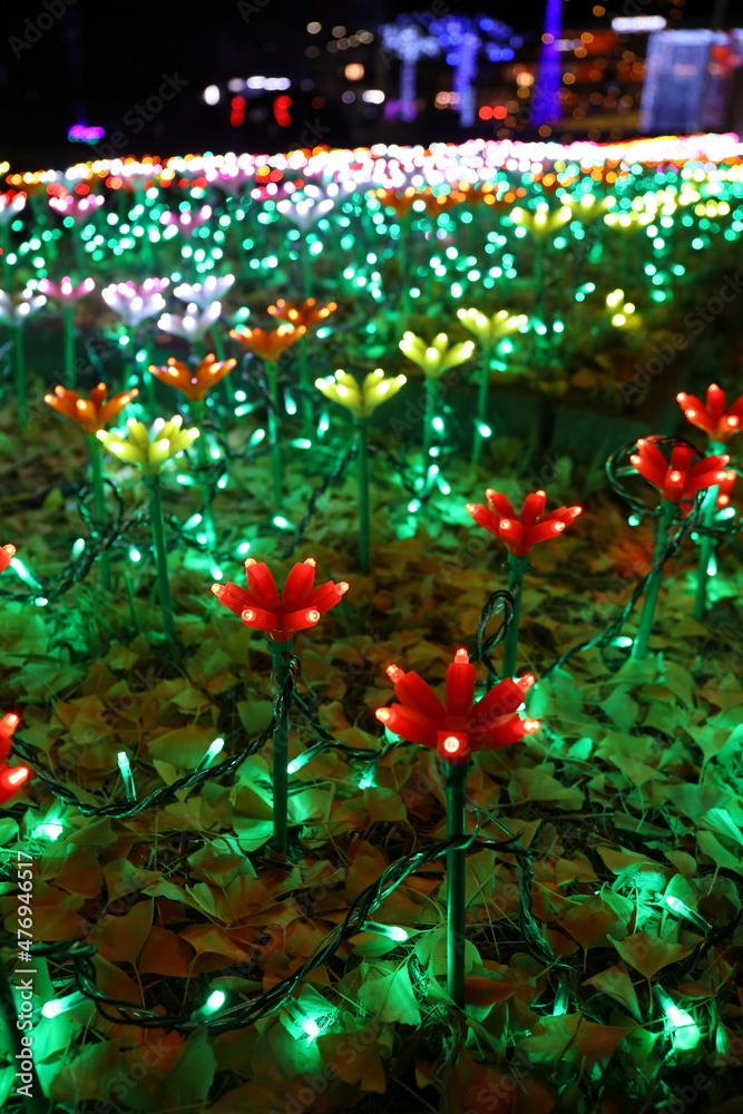 綺麗なイルミネーションの造花 Stock Photo | Adobe Stock