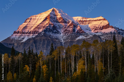 Mount Robson sunset in autumn photo