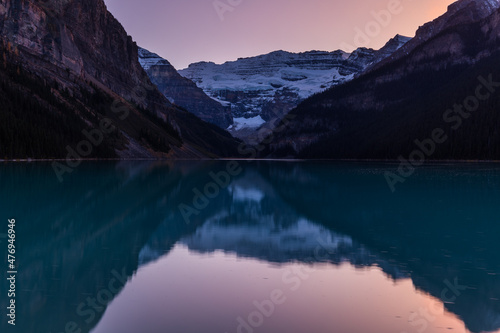 Sunrise Scene in the Canadian Rockies at Lake Louise Banff Canada
