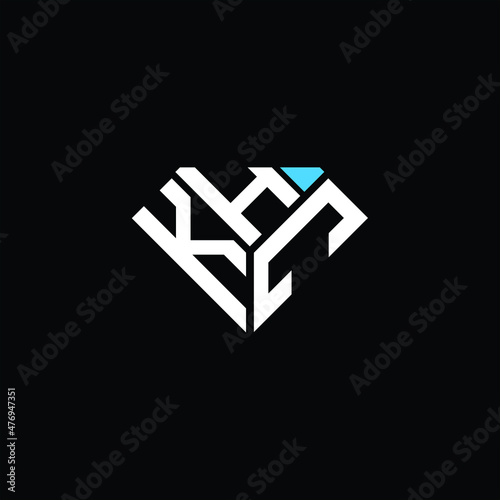 KHC letter logo creative design. KHC unique design photo