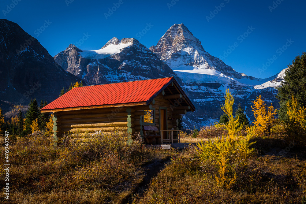 Hut standing in Mt.Assiniboine national Park