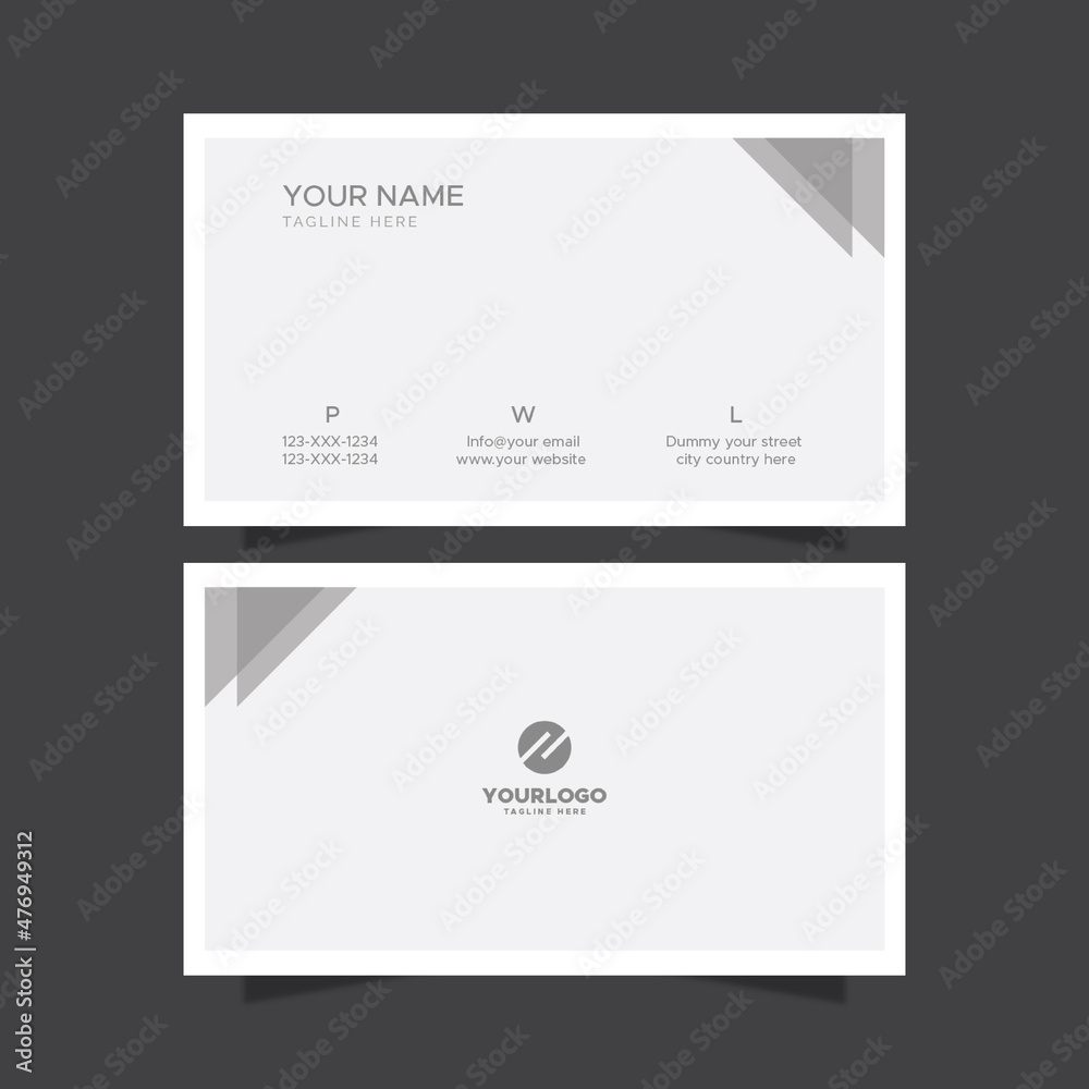 Minimalist White Gray Business Card Minimalist White Gray Business Card