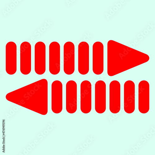 Red arrow icon vector EPS- 10