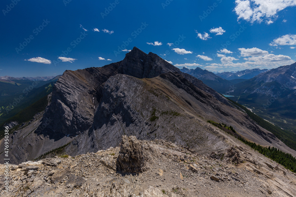 Rocky mountains from the top of Ha Ling Peak, Kananaskis, Canada