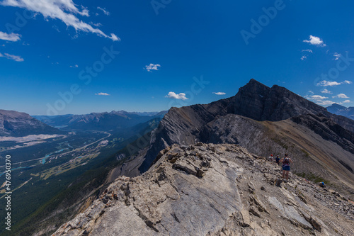 Rocky mountains from the top of Ha Ling Peak  Kananaskis  Canada