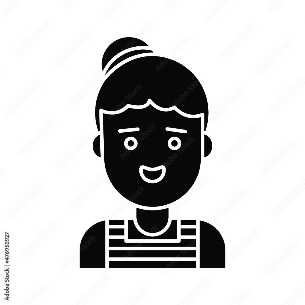 Woman avatar Vector icon which is suitable for commercial work and easily modify or edit it


