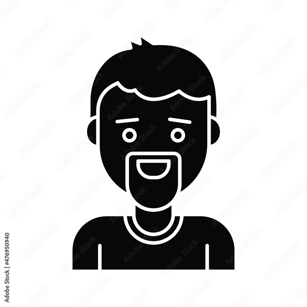 Man avatar Vector icon which is suitable for commercial work and easily modify or edit it