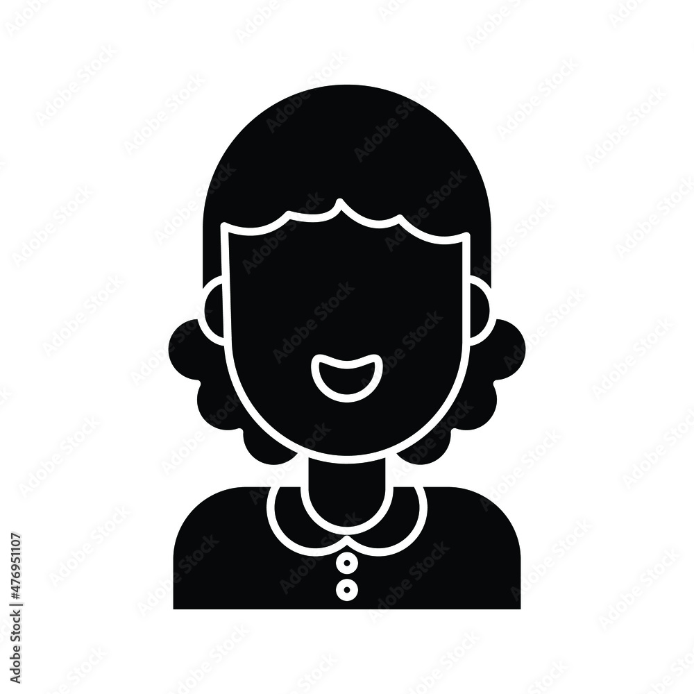 Girl Vector icon which is suitable for commercial work and easily modify or edit it