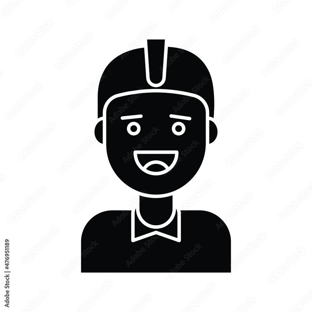 Worker avatar Vector icon which is suitable for commercial work and easily modify or edit it