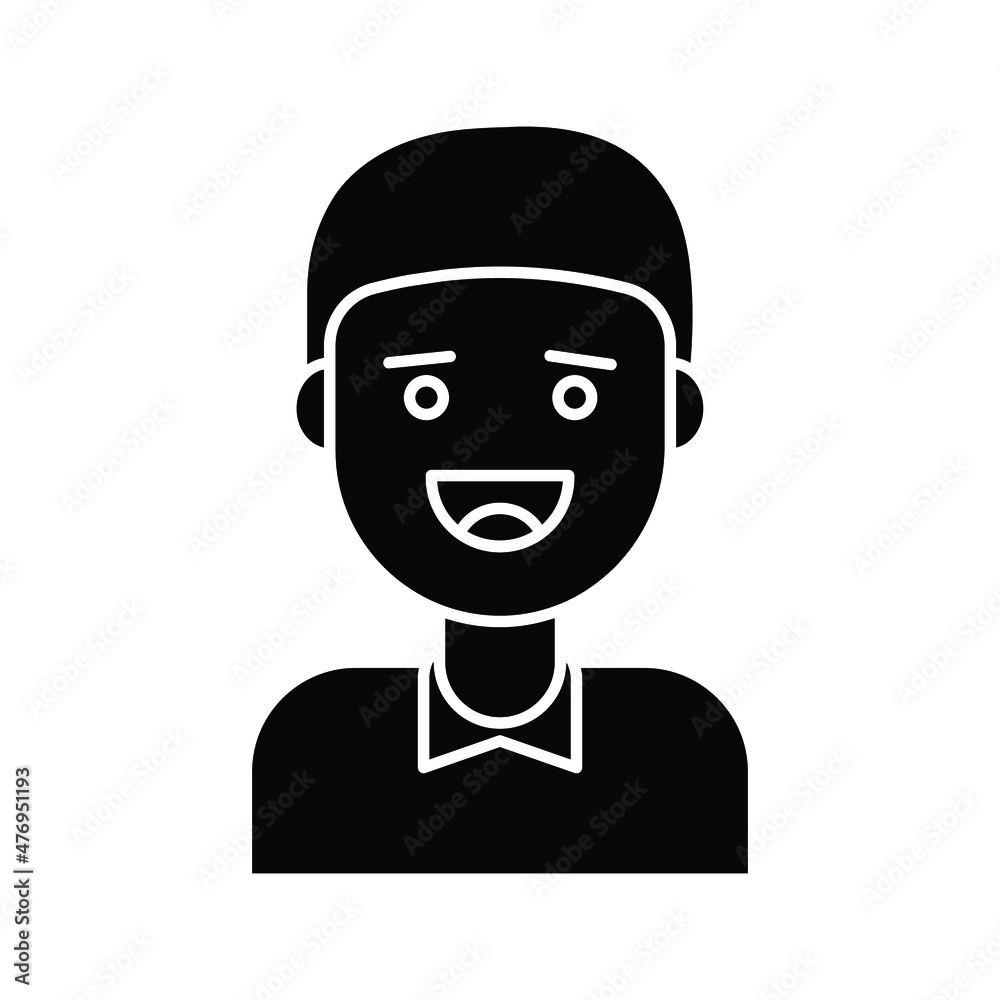Chocolaty boy Vector icon which is suitable for commercial work and easily modify or edit it

