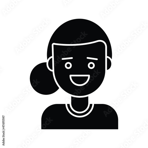 Female avatar Vector icon which is suitable for commercial work and easily modify or edit it