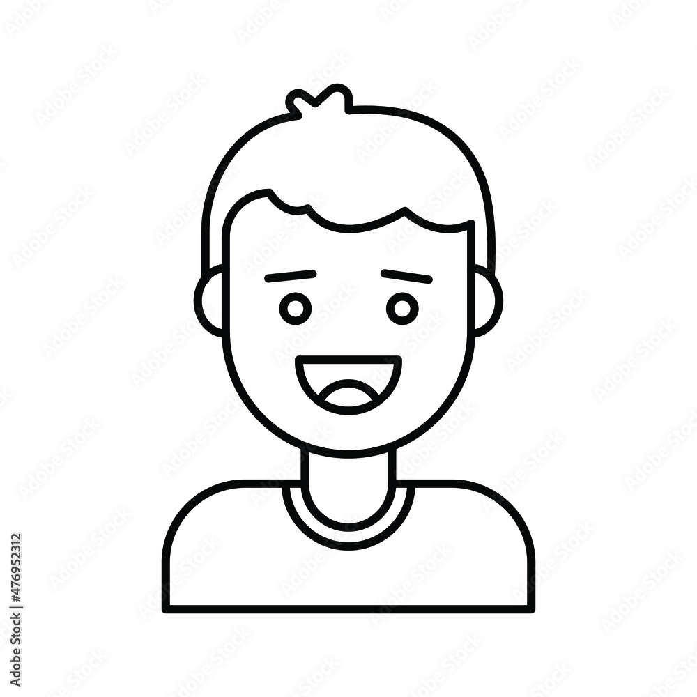Man avatar Vector icon which is suitable for commercial work and easily modify or edit it

