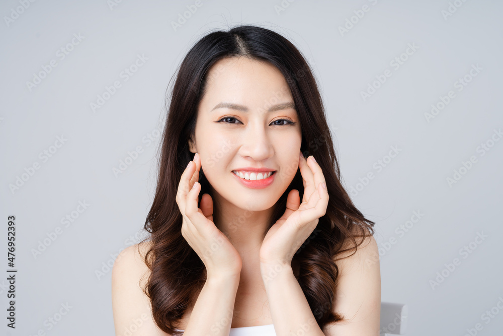 beautiful asian girl portrait, isolated on white background beautiful asian girl portrait, isolated on white background