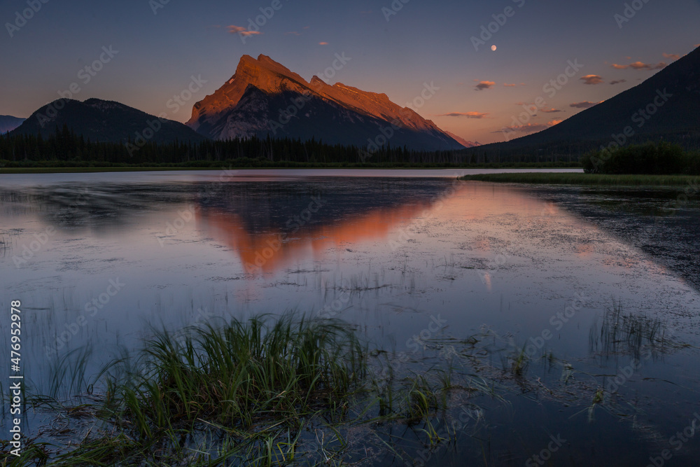 Rundle Mountain and Vermillion Lakes