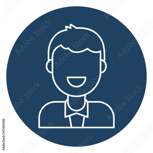 Portrait person Vector icon which is suitable for commercial work and easily modify or edit it