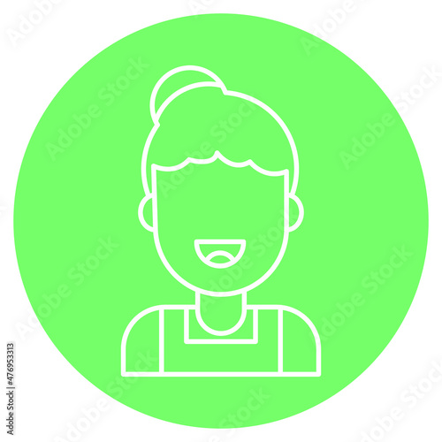 Female avatar Vector icon which is suitable for commercial work and easily modify or edit it   © BinikSol
