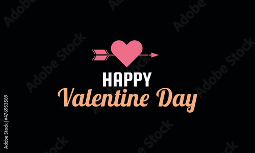 Happy valentine day bannericon abstract monogram vector logo template photo