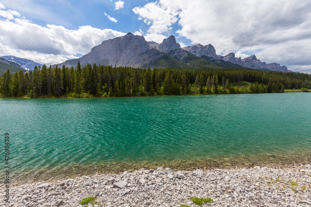 Rundle Forebay Water Reservoir Landscape