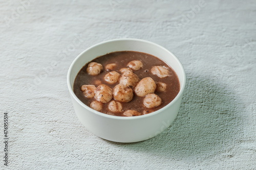 Korean sweet red bean porridge, Danpat juk photo