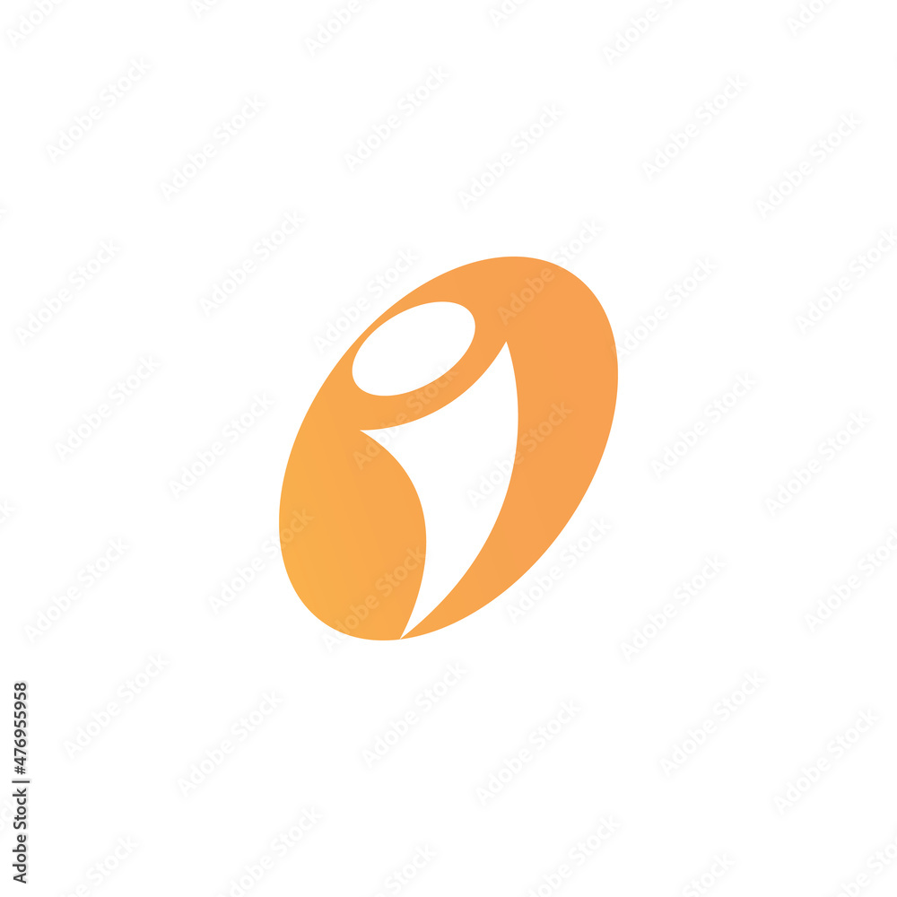 Simple letter i logo design. Circular letter i icon vector design. Simple letter i logo design. Circular letter i icon vector design.