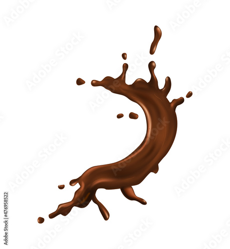 Chocolate Splash Realistic Composition