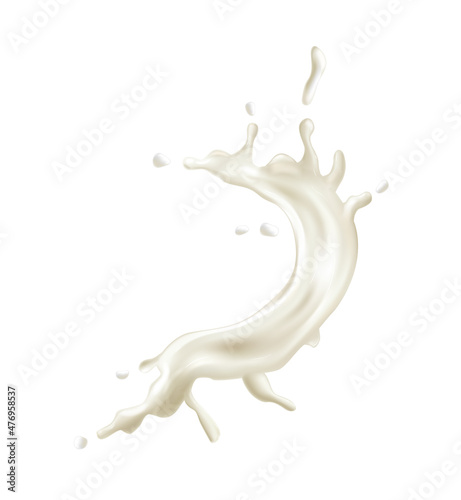 Milk Splash Realistic Composition