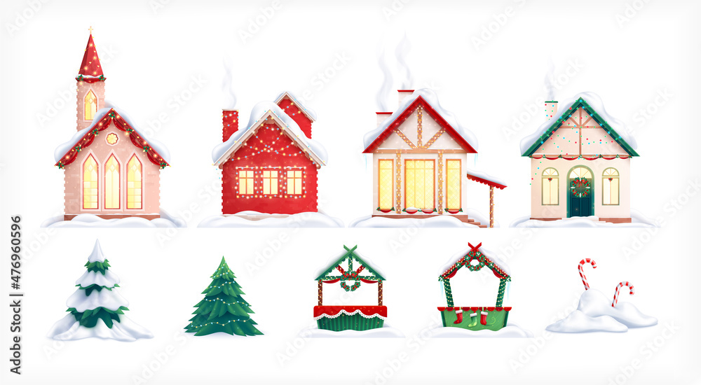 Christmas House Decorations Set