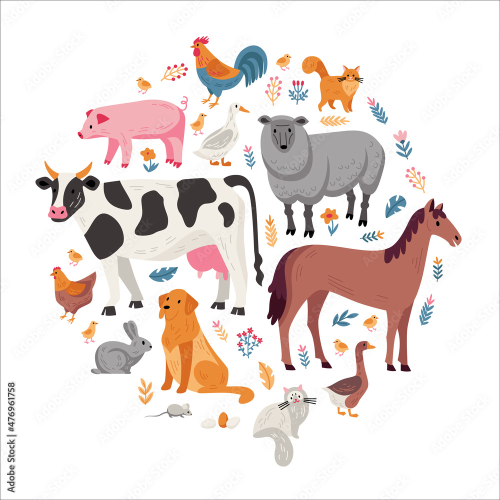 Flat Farm Animals Flat Farm Animals