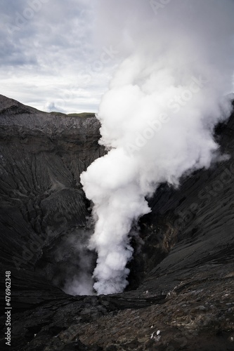 ash from Bromo Mountain, Indonesia