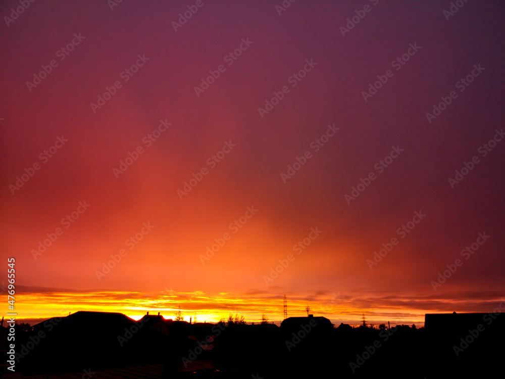 Beautiful sunset with clouds in the sky Beautiful sunset with clouds in the sky