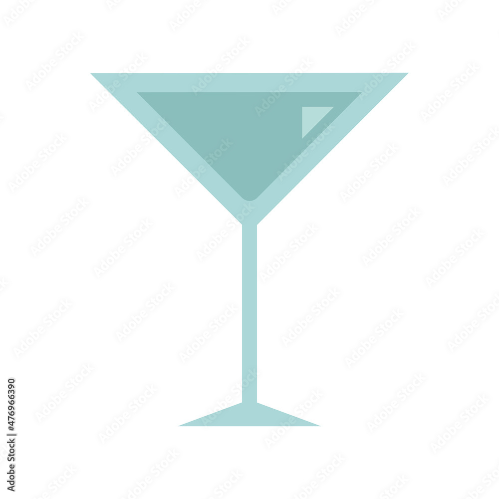 Wineglass isolated vector flat style icon Wineglass isolated vector flat style icon