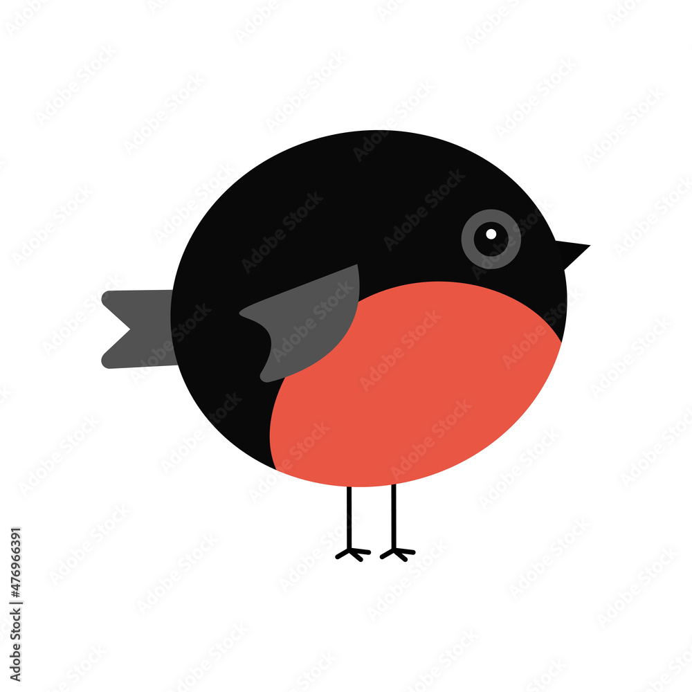 Fototapeta premium Bird cartoon vector color isolated