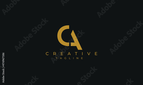 CA is creative logo with two color and classic design.