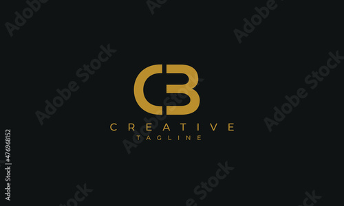 CB is creative logo with two color and classic design.