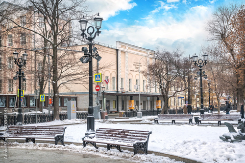 Pushkin Theater on Tverskoy Boulevard in Moscow