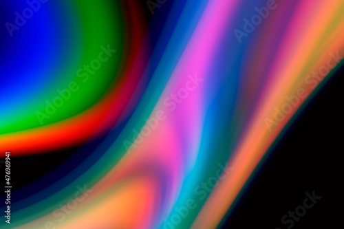 Abstract rainbow blurred bright light prism.